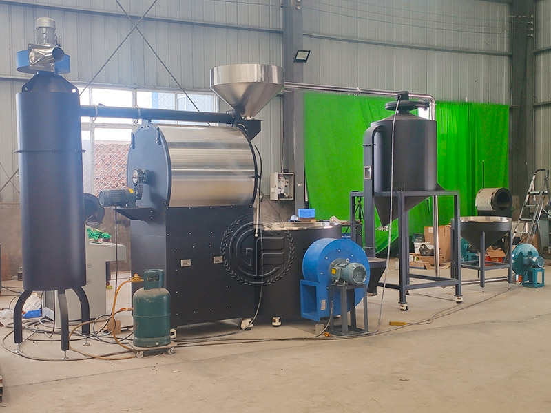 Large-capacity industrial-grade 50kg coffee roasting equipm